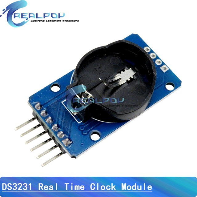 REALPOY DS3231SN Präzisions-RTC Echtzeituhr-Speichermodul mit AT24C32 IIC in Blau für Arduino und Raspberry Pi - Bild 1
