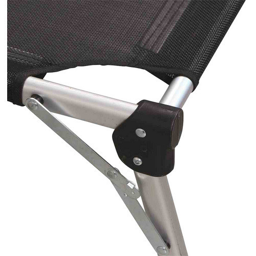 Siena Garden Klappliege Sole aus Aluminium in Schwarz mit Textilgewebe B/H/T: 214 x 70 x 45 cm - Bild 3