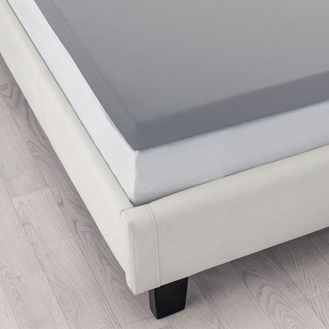 Dreamtex Jersey-Spannbetttuch Premium aus Baumwolle für Boxspringbetten, Farbe: Anthrazit, Silber, Grau, B/T: 180 x 200 cm - Bild 1