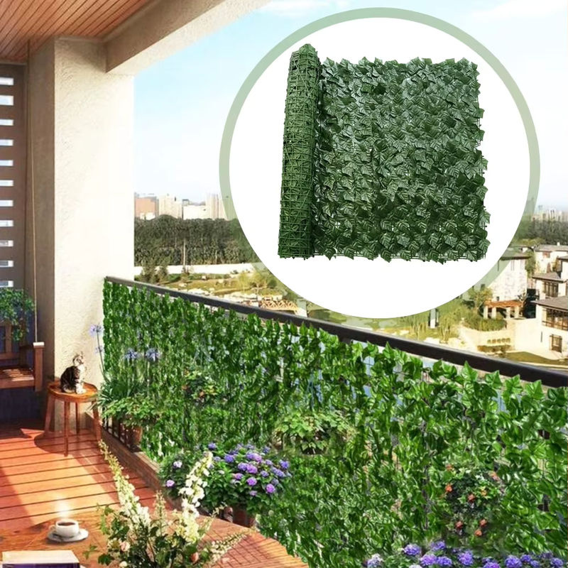 Alloet Künstlicher Sichtschutz als Hecke in Dunkelgrün für Garten, Balkon und Wand - Bild 2