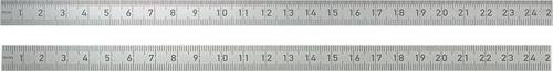 BMI Maßstab 962030030 aus Edelstahl in Silber und Schwarz, Länge: 30 cm - Bild 1