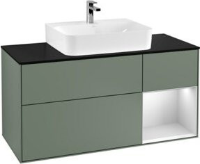 V&B Waschtischunterschrank Finion Wandbeleuchtung in Lackoptik Breite: 120 cm - Bild 1