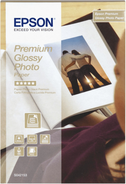 Epson Premium Glossy Fotopapier Weiß, 10 x 15 cm, 40 Bögen - Bild 1