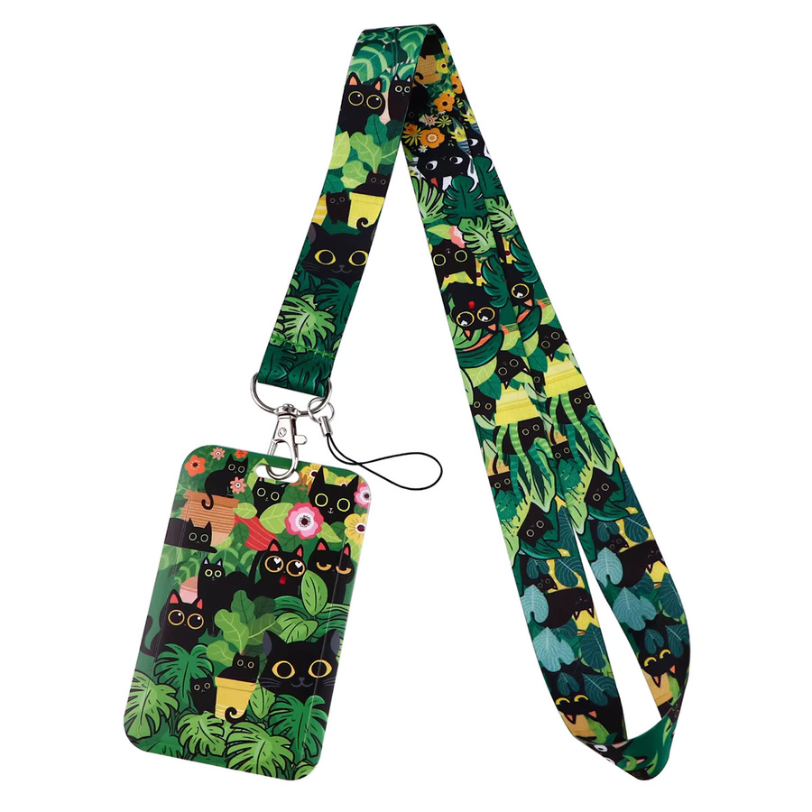 Lanyard Schlüsselanhänger, schwarze Katze, Unisex - Bild 2