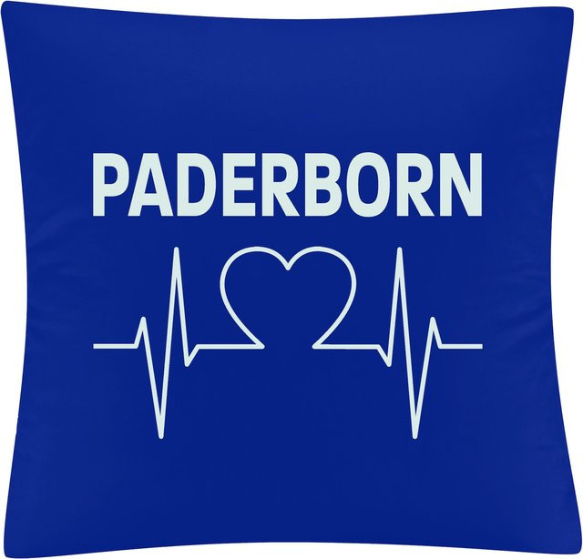 Kissenbezug multifanshop Paderborn Herzschlag Druck Weiß - Bild 1