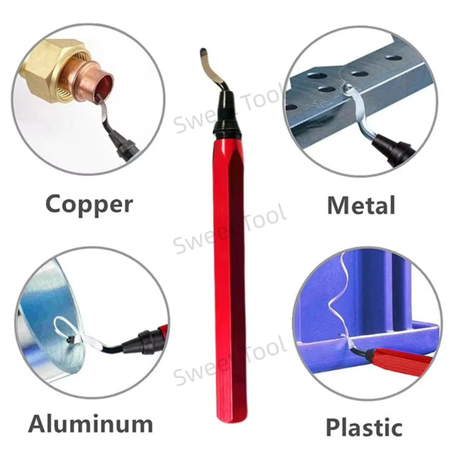 Entgratungswerkzeug RB1000 mit Metallgriff und Skalpell Nr. 11 in Rot für Kunststoff, Metall, Kupfer, PVC, Harz und 3D-Druck - Bild 3