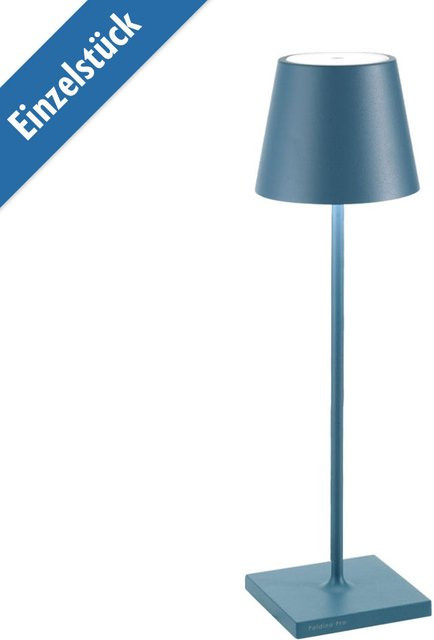 Zafferano Poldina Pro LED-Akkuleuchte Blau dimmbar mit Touch-Bedienung für Außenbereich und Hotellerie - Bild 1