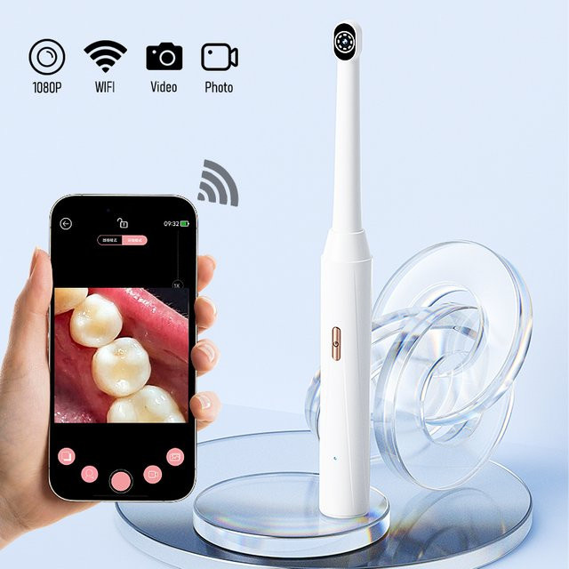ENWOR WIFI-Endoskop Tragbares kabelloses Boreskop mit 8 LED-Leuchten für Android und iOS in Weiß - Bild 1