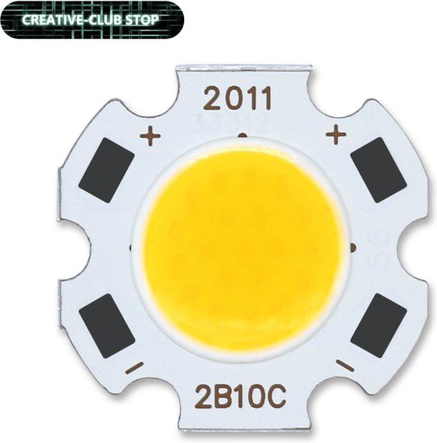 15 Stück DT&ZM Hochleistungs LED COB Chips für Strahler und Downlights, Warmweiß, Durchmesser: 11 mm - Bild 1