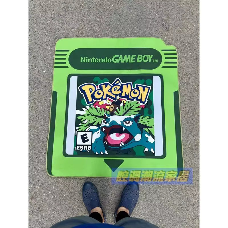 Potdemiel Teppich mit Pokemon Motiv in Grün, rechteckige Bodenmatte aus Polyester für Wohnzimmer und Schlafzimmer - Bild 2