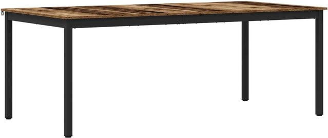 vidaXL Esstisch aus Holzwerkstoff in Schwarz und Braun, rechteckig und minimalistisch - Bild 1