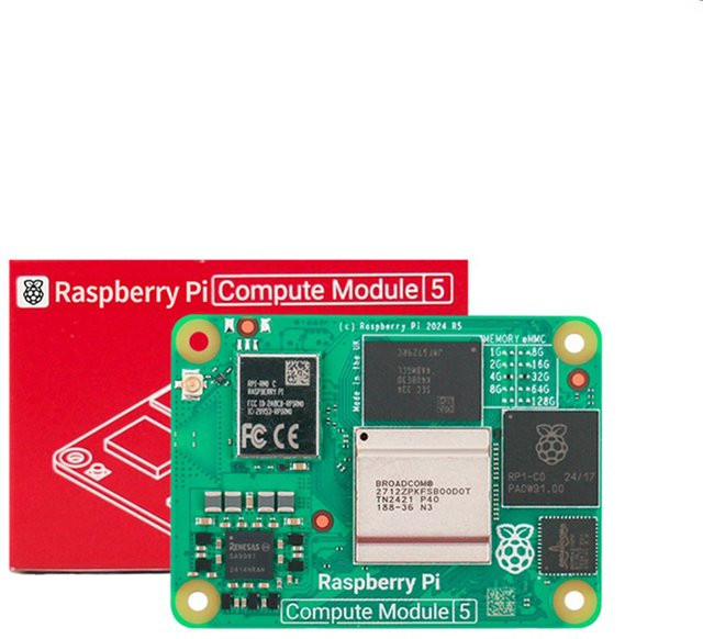 Pi CM4 und CM5 Einplatinen-Computer-Modul mit WLAN und EMMC in Grün - Bild 1