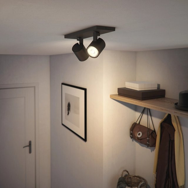 Philips LED-Spot myLiving Runner 2-flammig Schwarz - Bild 1