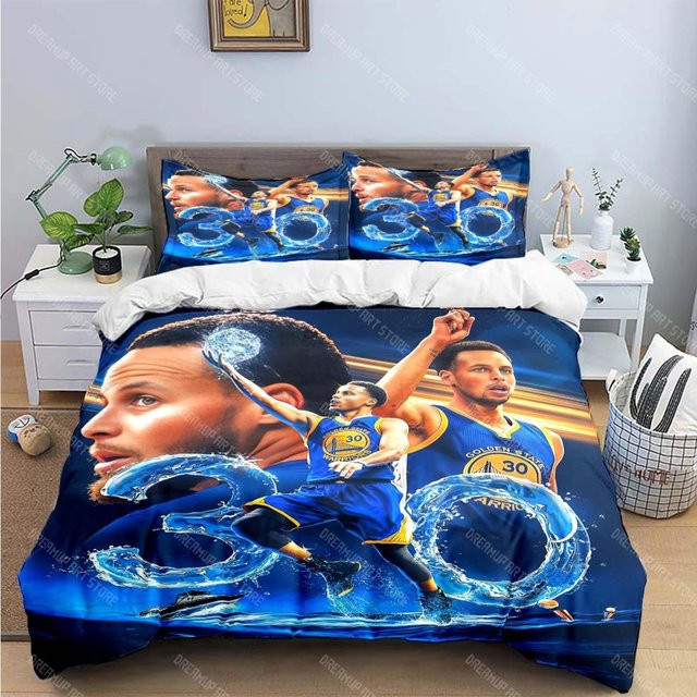 JMG Household Supplies Bettwäscheset Stephen Curry Basketball Design, Blau, B/H: 200 x 200 cm - Bild 1