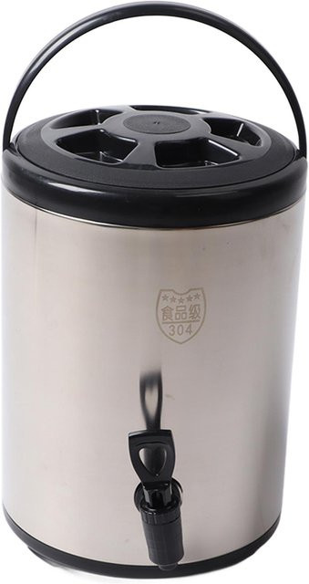 Aimo Getränkedispenser aus 304 Edelstahl, isoliert für Heiß- und Kaltgetränke, Silber, 8 Liter - Bild 1