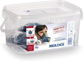 Moldex Atemschutzmaske Serie 7000 Halbmaske Größe M mit EasyLock Filter A1B1E1K1 P3 für organische Gase, anorganische Gase, saure Gase, Ammoniak und Partikel - Bild 1