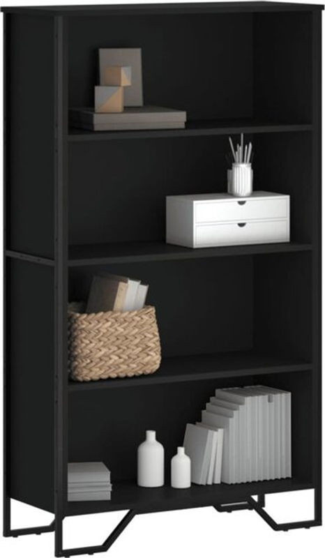 Bücherregal Vidaxl aus Holzwerkstoff in Schwarz, B/T/H: 80 x 31 x 137,5 cm - Bild 1