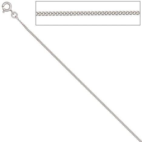 Colfem Panzerkette 585 Weißgold, 1,3 mm, 36 cm, Unisex - Bild 1