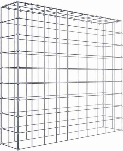 Gabiona Anbaukorb Typ 3 aus Stahl in Silbergrau, B/T/H: 90 x 100 x 20 cm - Bild 1