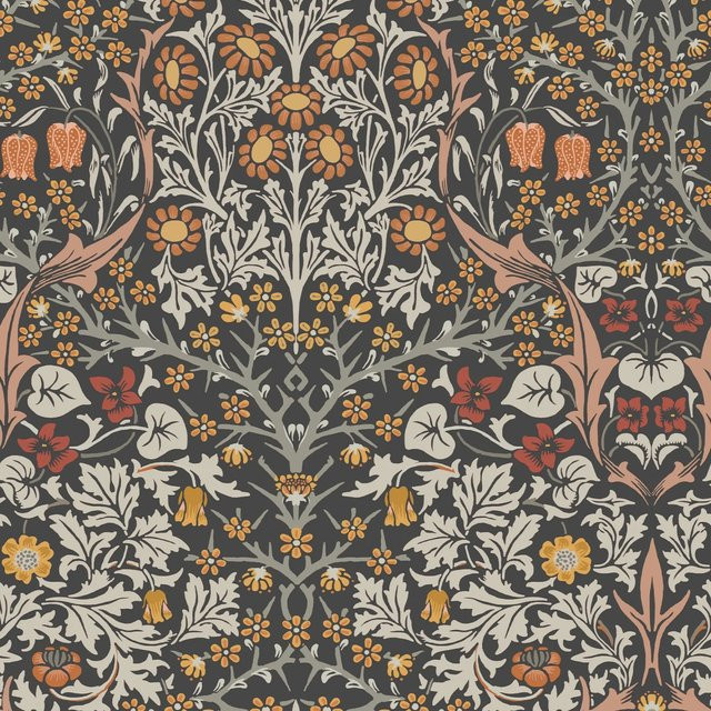 William Morris at Home Vliestapete Blackthorn Mehrfarbig mit floralem Naturmuster - Bild 1