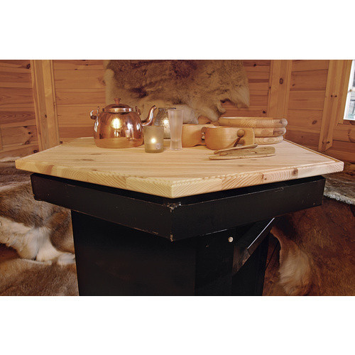 WOLFF Finnhaus Grillkota-Tischplatte in 6-Eck Form, braun, B/T/H: 376,0 x 326,0 x 0 cm - Bild 3