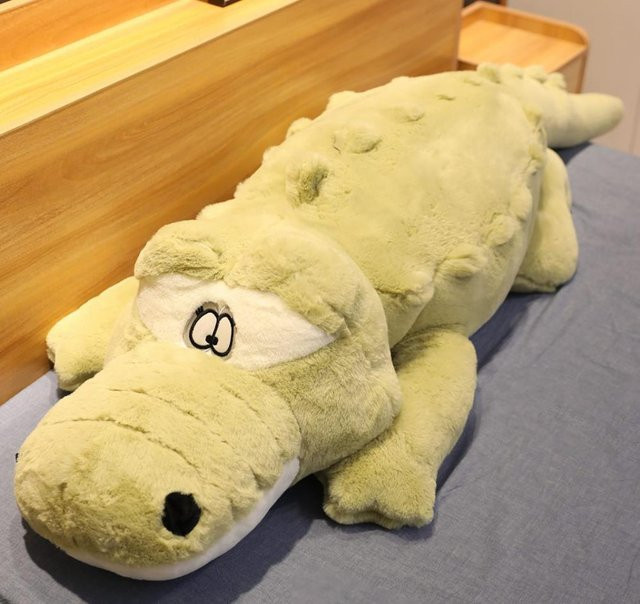 Binchi Fitness Liegendes Krokodil Plüschkissen, Plüschtier, 100cm - Bild 1