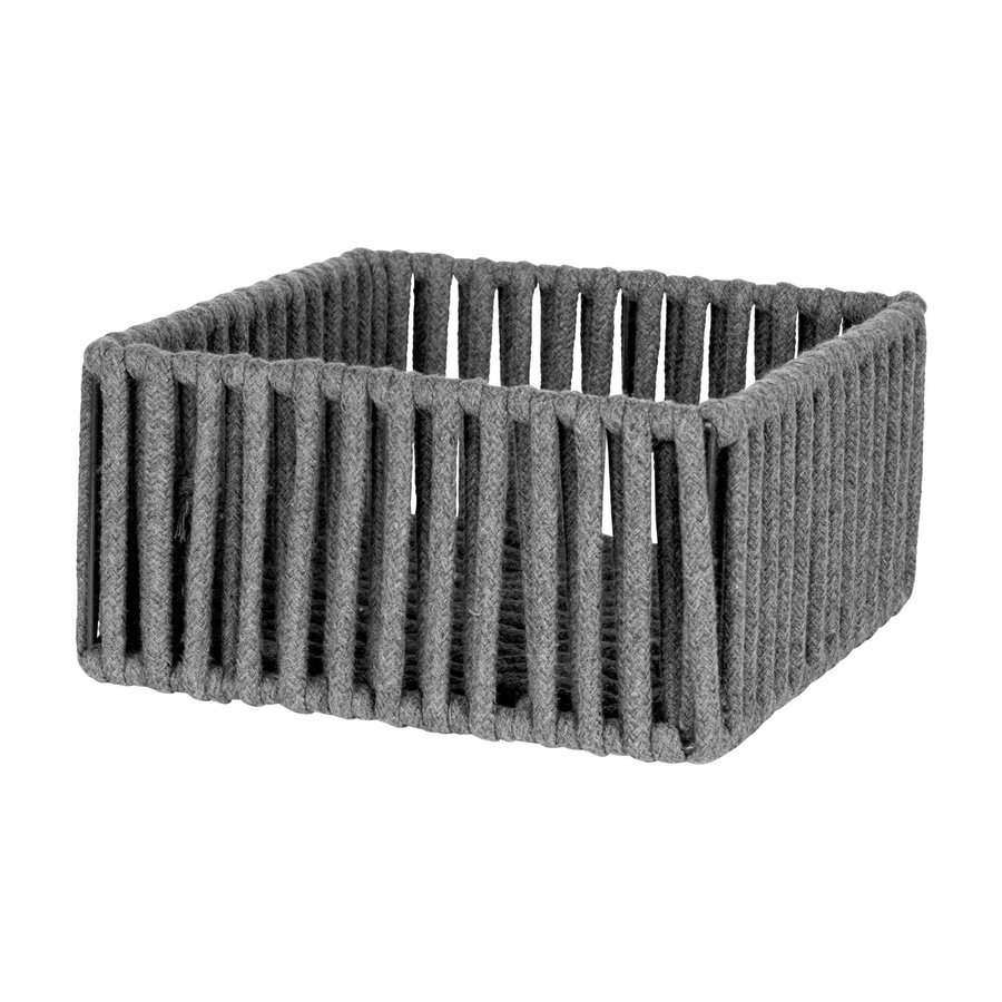 Schöner Wohnen Aufbewahrungskorb Zovo M Grau B: 20 cm, T: 20 cm, H: 10 cm - Bild 2