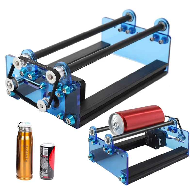 Dobtian Lasergravurwalze für zylindrische Objekte in Blau mit 360 Grad rotierender Gravurachse und 5 Winkeleinstellungen für einen Gravurdurchmesser von 20 bis 80 mm - Bild 2
