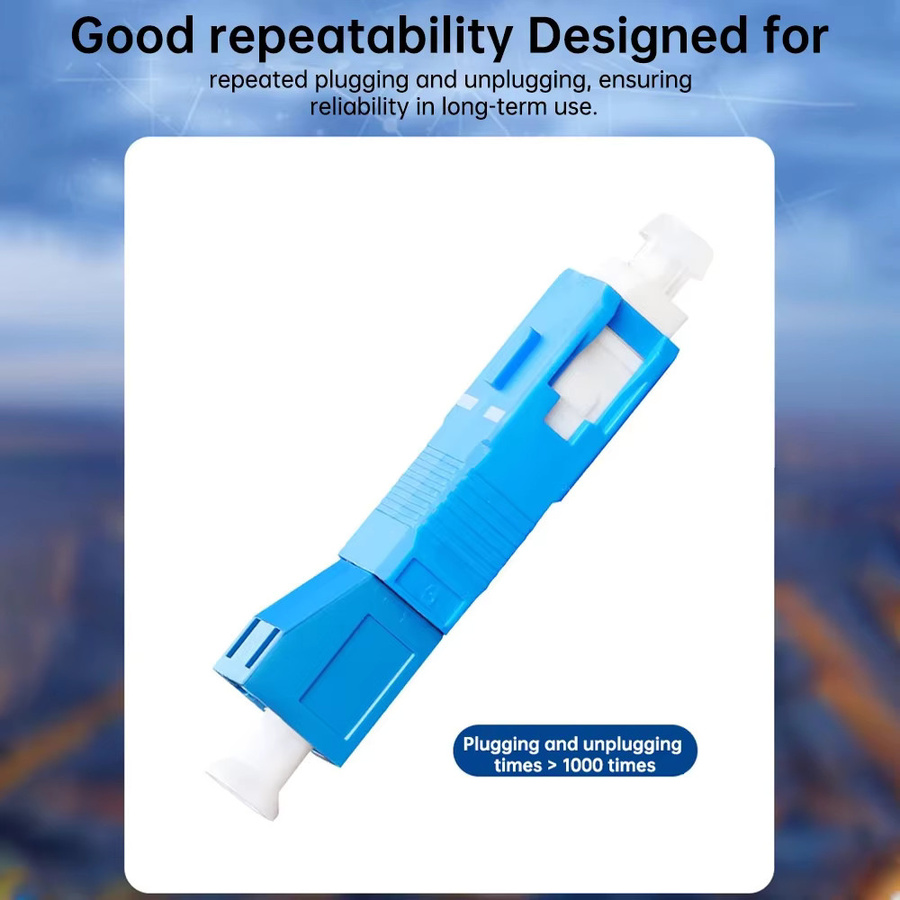 ZoeRax Glasfaser-Adapter SC/UPC-Stecker auf LC/UPC-Buchse, FTTH-Singlemode-Adapter für Visual Fault Locator und optischen Leistungsmesser, Blau - Bild 4
