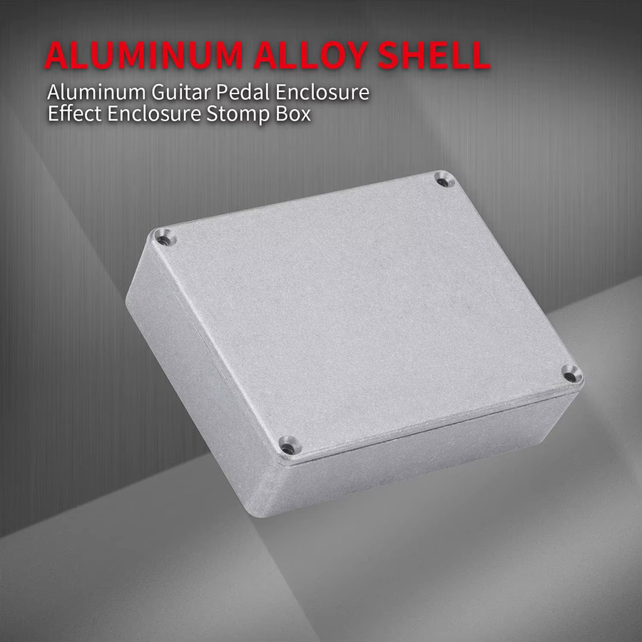 DAIERBUMP Gitarreneffektpedalgehäuse 1590XX 1790NS aus Aluminium-Metall in Silber, B/T/H: 145 x 121 x 39,5 mm für DIY-Effektboxen - Bild 2