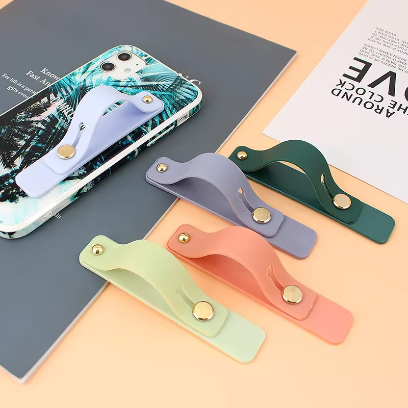 WSSHE Universal Armband Telefonhalter in Schwarz für iPhone, Samsung und Xiaomi als Handy-Ständer und Fingergriff - Bild 5