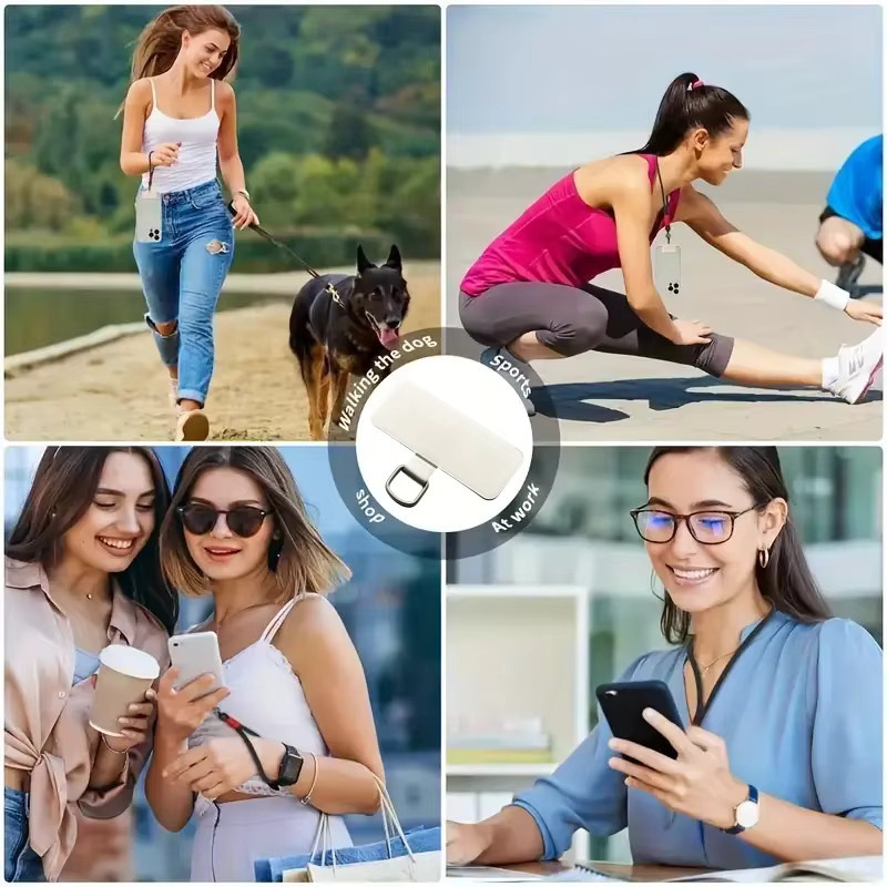 Universal Metall Telefon Lanyard Dichtung Patch Set für Handy Sling Seil und Kartenclip, Ultra Dünn - Bild 3