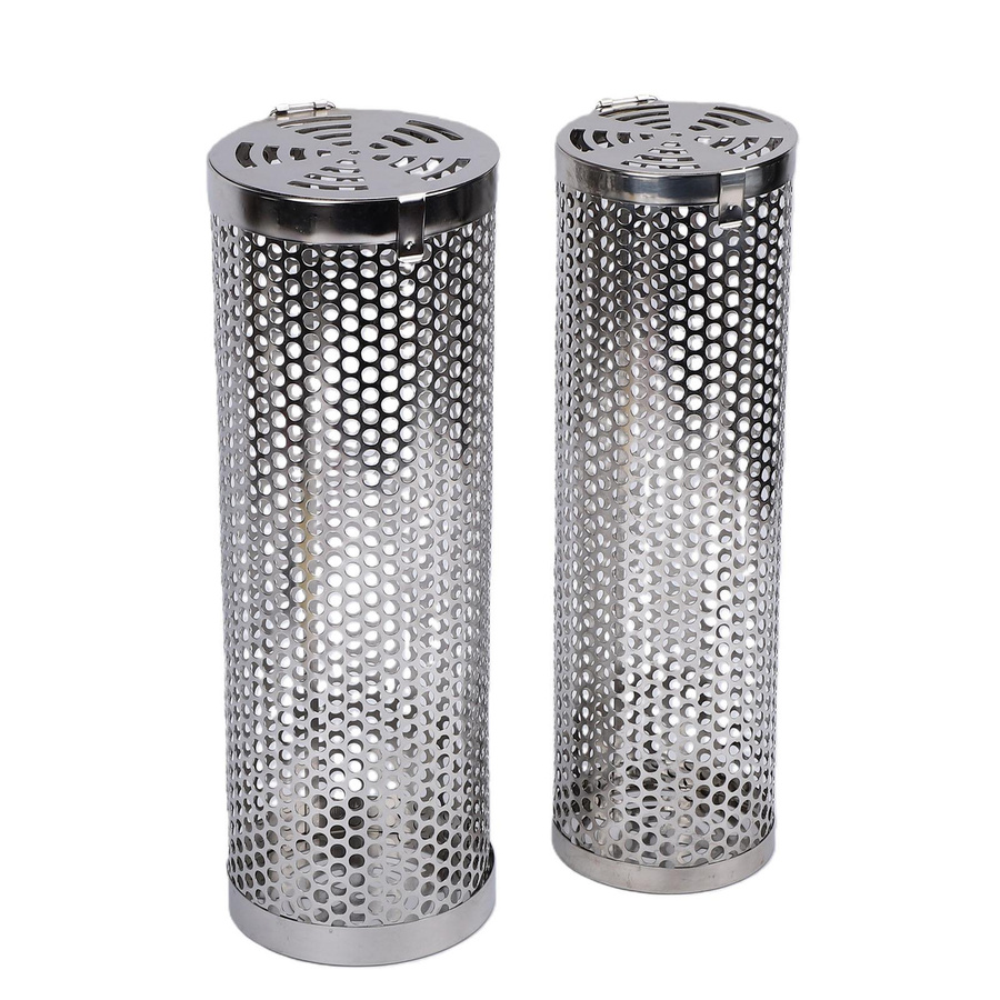 2 Stück Fishine Rollkorb aus Edelstahl in Silber für Grillgut wie Gemüse, Fisch oder Fleisch - Bild 2
