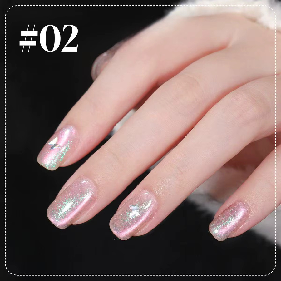 MIANEL Gel-Nagellack, Schimmernd, Rosa Gold Blau, 10 ml - Bild 2