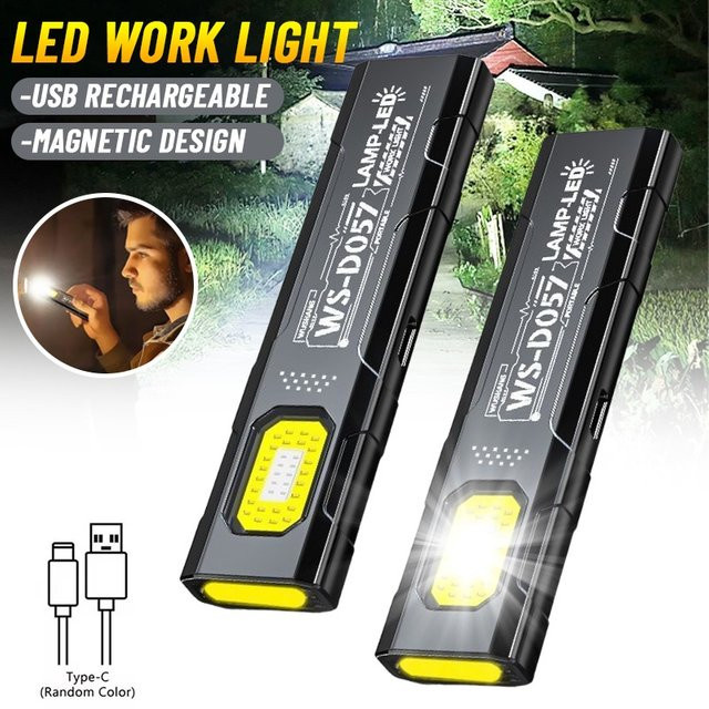 Heinast Mini-Sicherheits-Blitzleuchte in Schwarz mit COB-LED und wiederaufladbarem Akku für Notfälle und Outdoor-Einsätze - Bild 1