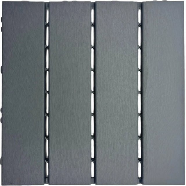 Floordirekt Klickfliese Elyse Terrassenfliese aus Kunststoff, grau, B/T: 30 x 30 cm - Bild 1