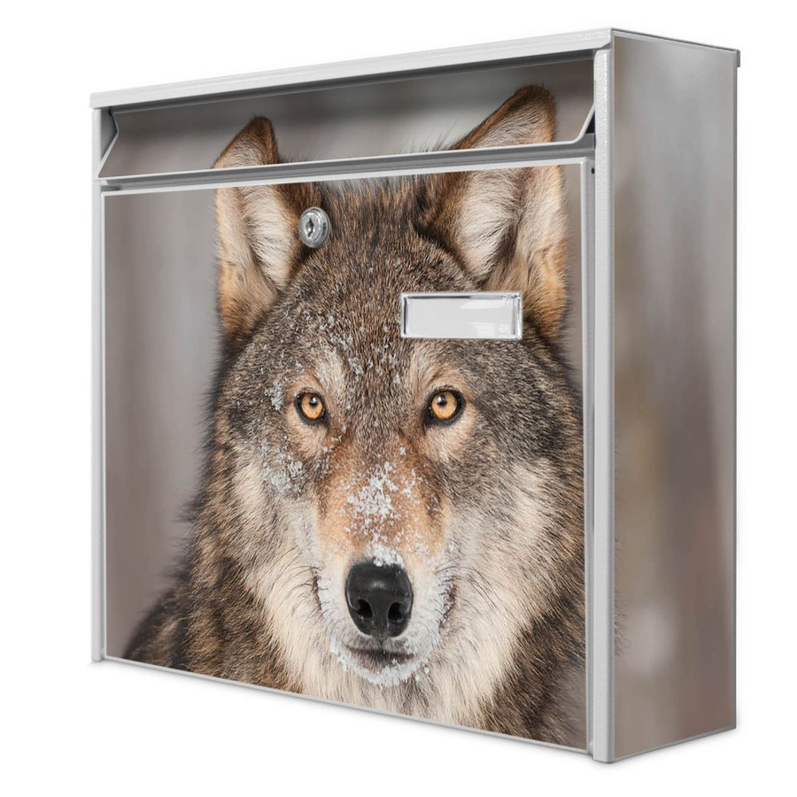 banjado Wandbriefkasten Modell Mail Burg Wächter Motiv Soraya, weiß, B/H/T: 36 x 32 x 10 cm - Bild 1