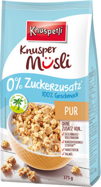 Knusperli Knusper Müsli PUR 0 % Zuckerzusatz 375 g - Bild 1