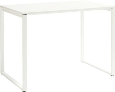 Besprechungsstehtisch Squart von NowyStyl für bis zu 6 Personen in Weiß mit Bügelfuß, B/T/H: 180 x 90 x 112 cm - Bild 1