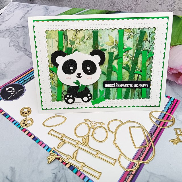 Alinacutle Panda Metall-Stanzform für Bastelarbeiten, Scrapbooking und DIY-Grußkarten - Bild 1