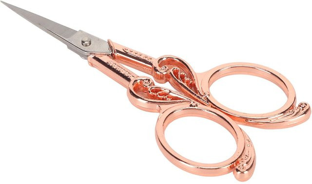 GoolRC Vintage Bastelschere aus Edelstahl mit geschnitztem Griff in Rose Gold - Bild 1