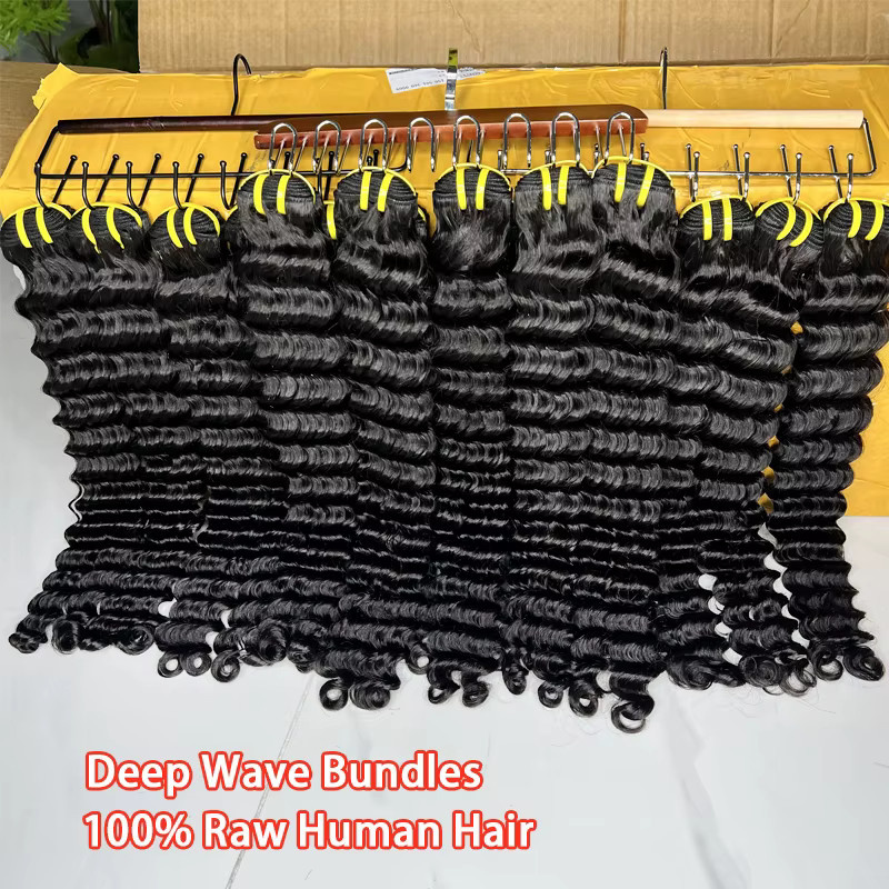 GDYLuxury Deep Wave Echthaar-Bündel, Vietnamesisches Echthaar, Unisex - Bild 2