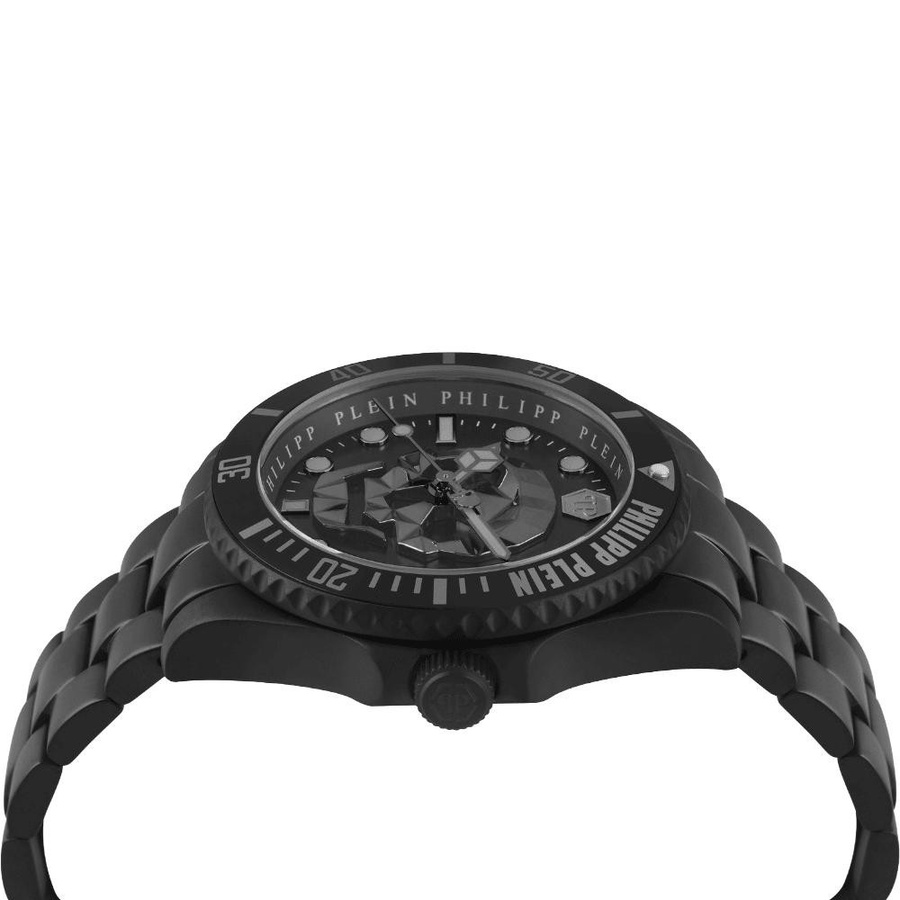 Philipp Plein Herrenuhr, Quarz, Edelstahl, Schwarz, 44 mm, 10 ATM - Bild 4