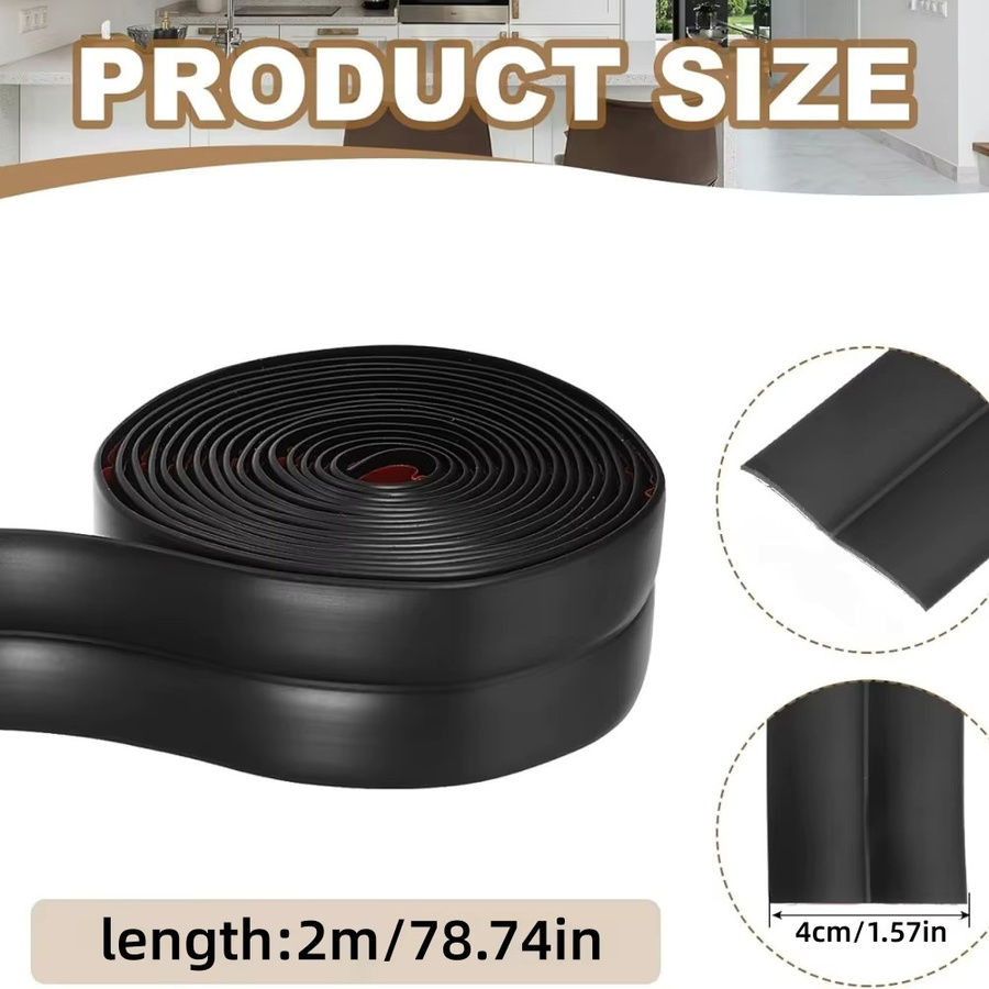 Flexible Eckleiste zum Aufkleben für Innen- und Außenwände, braun, Breite: 4 cm, Länge: 2 m - Bild 2
