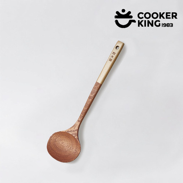 COOKER KING Wok-Spatel aus Ebenholz in Braun, 35 cm Durchmesser - Bild 1