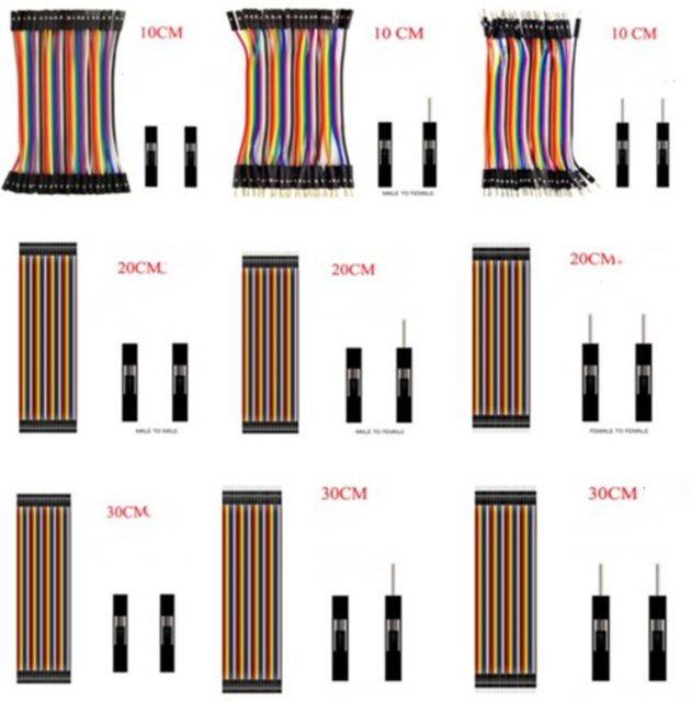 Dupont-Linie Anschlusskabel Set für Arduino DIY-Kits, verschiedene Geschlechterkonfigurationen und Längen, Mehrfarbig - Bild 1