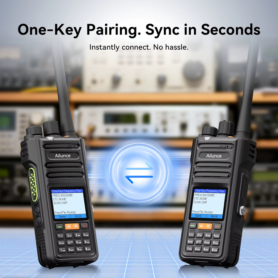 Retevis HA2 Walkie-Talkie in Schwarz mit Dual-Band, GPS, APRS und Bluetooth für App-Programmierung via iOS und Android, IP67 wasserdicht für Outdoor und Business - Bild 4