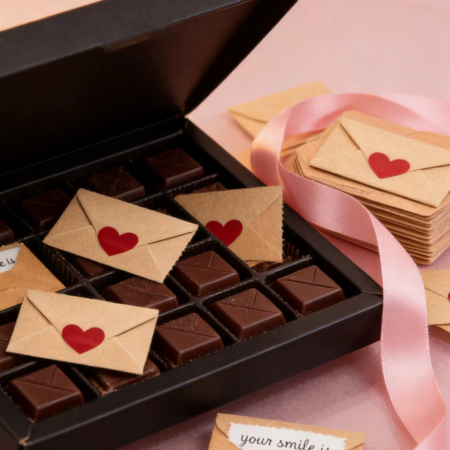 60 Stück Mini-Umschläge aus Kraftpapier in Braun für Valentinstag-Liebesbriefe und Kartenhalter - Bild 3