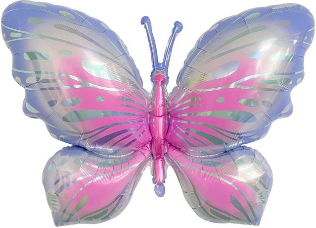 Großer Schmetterling Aluminiumfolienballon in Violett für Geburtstag und Party-Dekoration - Bild 1
