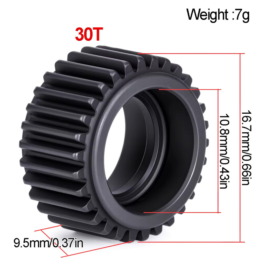 MALOM RC Metall 30T Getriebe für 1/10 RC Monster Truck, Zubehör - Bild 2